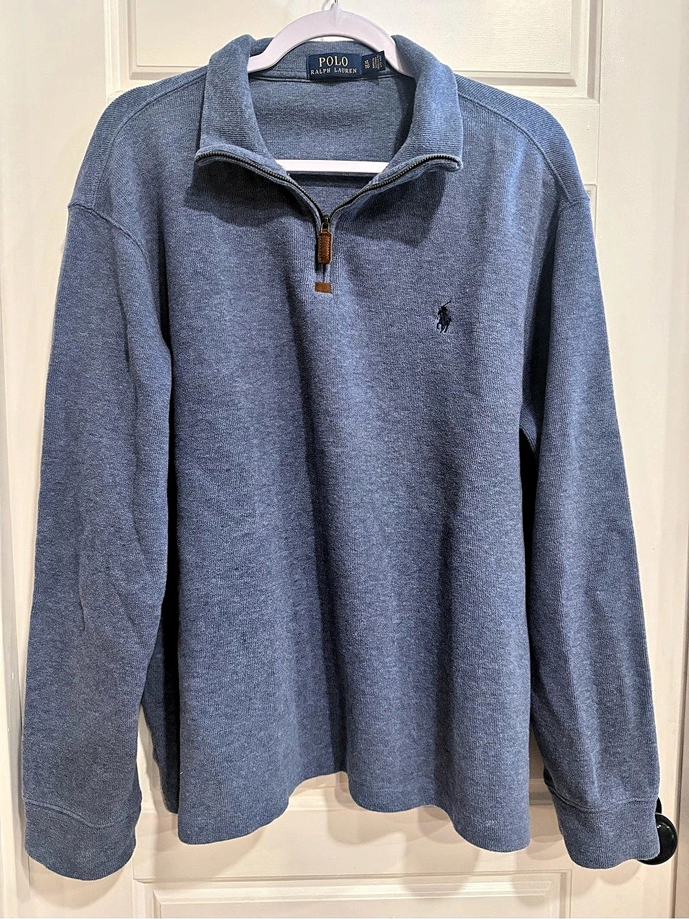 Polo Ralph Lauren Quarter-Zip Pullover Sweatshirt Blue XL